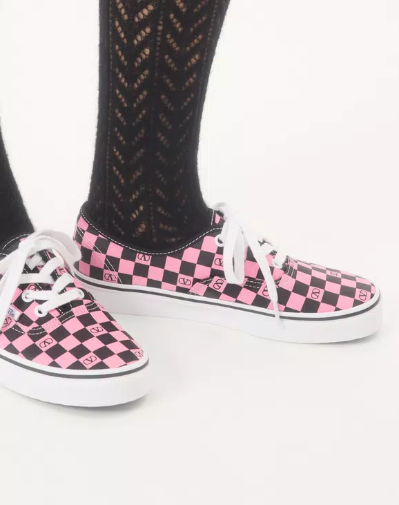 Valentino Garavani And Vans Low-Top Trainer In Fabric With VLogo Checkerboard Print - Image 8